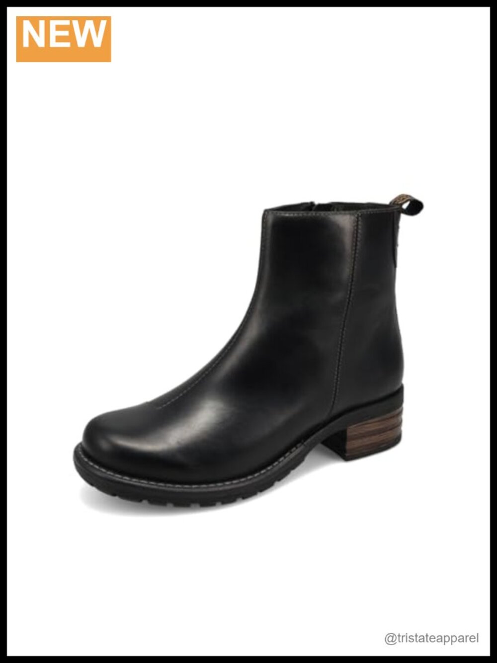 Taos Women's Leather Ankle Bootie with Arch Support - Heeled Zip-Up